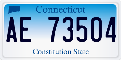 CT license plate AE73504