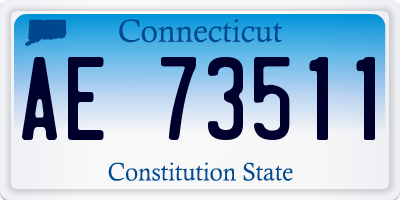 CT license plate AE73511
