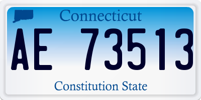 CT license plate AE73513