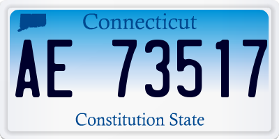 CT license plate AE73517