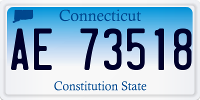 CT license plate AE73518