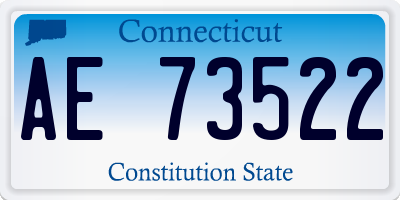 CT license plate AE73522