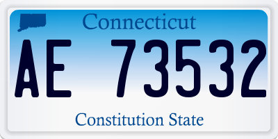 CT license plate AE73532