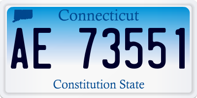 CT license plate AE73551
