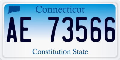 CT license plate AE73566