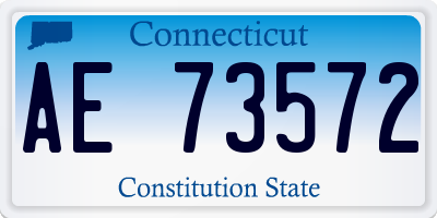 CT license plate AE73572