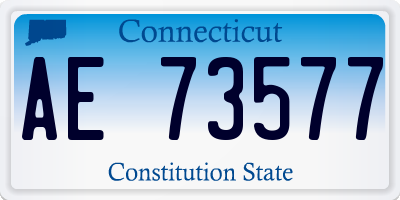 CT license plate AE73577
