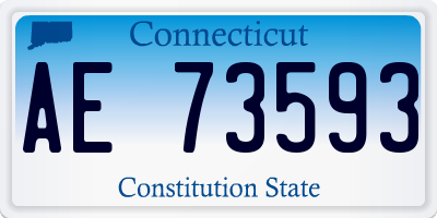 CT license plate AE73593