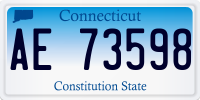 CT license plate AE73598