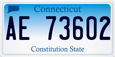 CT license plate AE73602