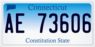 CT license plate AE73606