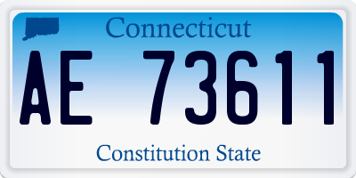 CT license plate AE73611