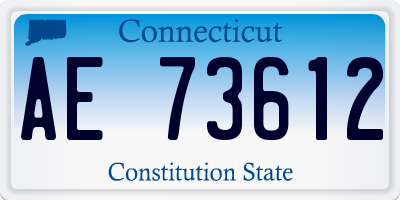 CT license plate AE73612