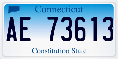 CT license plate AE73613