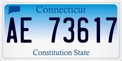 CT license plate AE73617