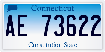 CT license plate AE73622
