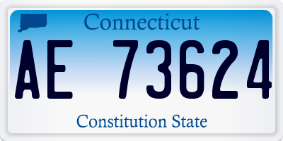 CT license plate AE73624