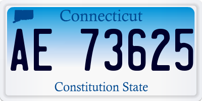 CT license plate AE73625