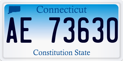 CT license plate AE73630
