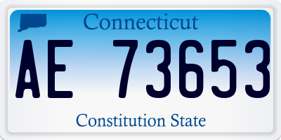CT license plate AE73653