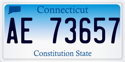 CT license plate AE73657
