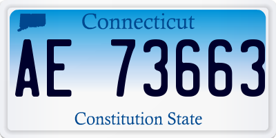 CT license plate AE73663