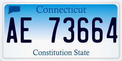 CT license plate AE73664