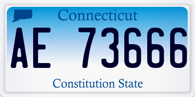 CT license plate AE73666