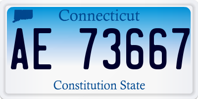 CT license plate AE73667