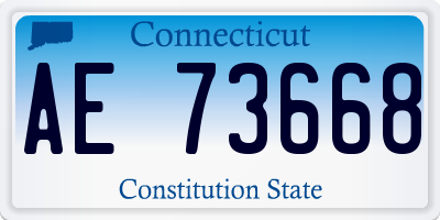 CT license plate AE73668
