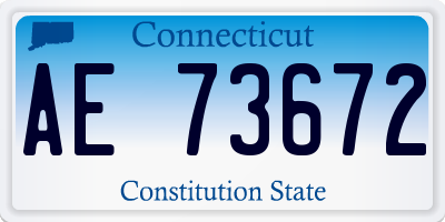 CT license plate AE73672