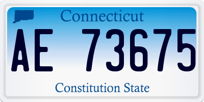 CT license plate AE73675