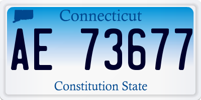 CT license plate AE73677