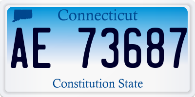 CT license plate AE73687