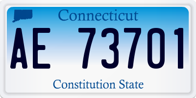 CT license plate AE73701