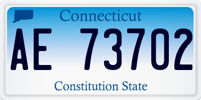 CT license plate AE73702