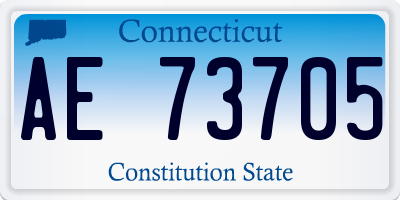 CT license plate AE73705