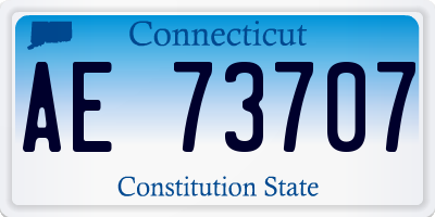 CT license plate AE73707