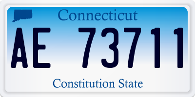 CT license plate AE73711