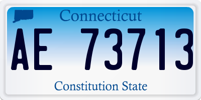 CT license plate AE73713