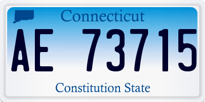 CT license plate AE73715