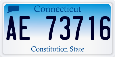 CT license plate AE73716