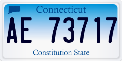 CT license plate AE73717