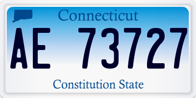 CT license plate AE73727