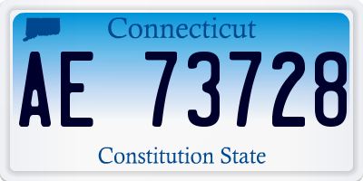 CT license plate AE73728
