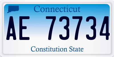 CT license plate AE73734
