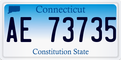 CT license plate AE73735