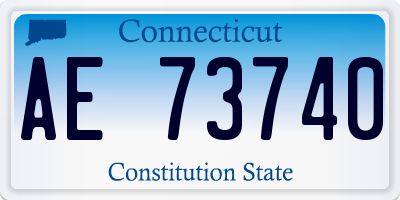 CT license plate AE73740