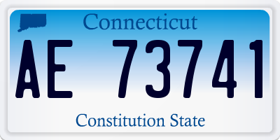 CT license plate AE73741