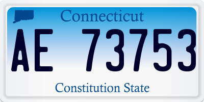 CT license plate AE73753